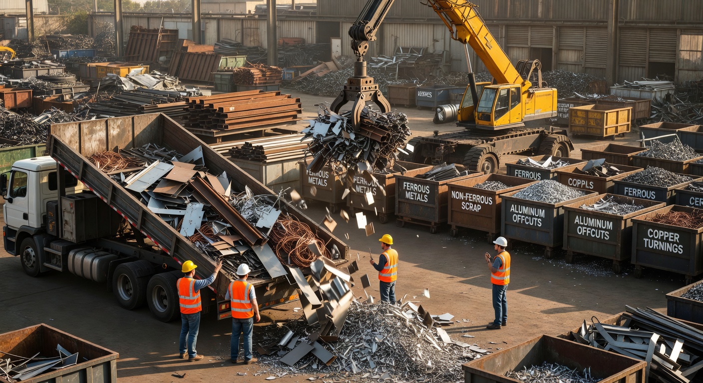 Industrial metal recycling facility